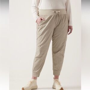Size 24‎ 3X ATHLETA Trekkie North Jogger Pants Tan Ecru NEW